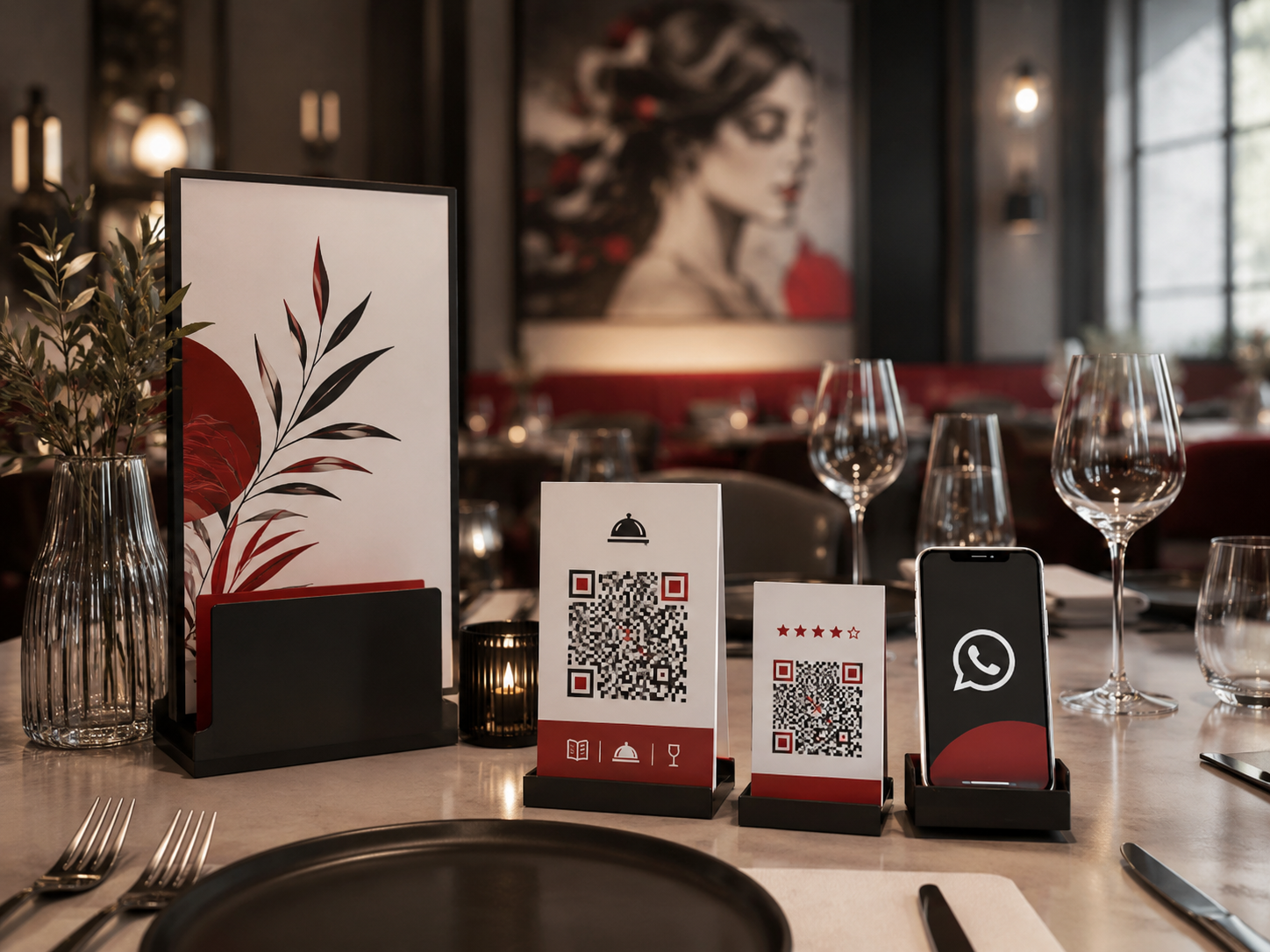 Kit Tavolo Smart per ristoranti con QR menu, recensioni e WhatsApp
